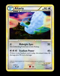 2010 Pokemon ALTARIA Triumphant Set COSMOS HOLO Rare Card 2/102 PERFECT SWIRL - Image 5