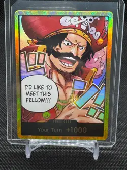 One Piece TCG Don!! Card I'd Like To Meet This Fellow!!! Your Turn +1000 Gold FL - Image 1