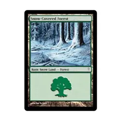 WOTC MtG Coldsnap Snow-Covered Forest (C) (Foil) VG - Image 1