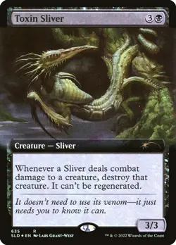 FOIL Toxin Sliver MTG | NM/EX | Secret Lair - Image 1