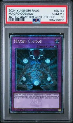 2024 YU-GI-OH! RA03-QUARTER CENTURY BONANZA #EN164 MACRO COSMOS PSA 10 - Image 1