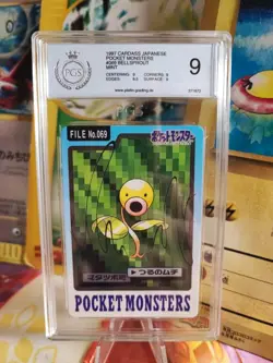 Pokemon Card Knofensa Bellsprout Pocket Monsters 1997 Carddass Japan PGS PSA 9 - Image 1