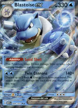 Pokemon TCG: Blastoise Ex Jumbo SV 151 Blooming Waters Promo Card x1 - NM++ RARE - Image 1