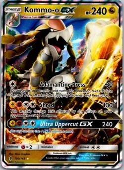 Kommo-o GX #100/145 Ultra Rare Holo SM - Guardians Rising Pokemon MP - Image 1