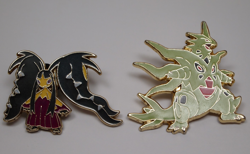Pokemon Pin Lot (2) Mega Mawile Tyranitar Official Enamel Collector Set - Image 1