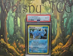 Pokemon 2004 Wartortle #50 EX FireRed LeafGreen Reverse Holo PSA 8 - Image 1