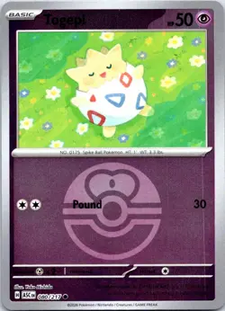 Togepi (Love Ball) 080/217 Common ME: Ascended Heroes Pokemon Reverse Holo NM - Image 1