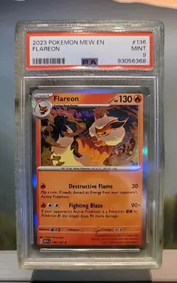 Flareon - 136/165 - Holo Rare - PSA 9 MINT - 2023 Pokemon MEW EN - Pokemon 151 - Image 1