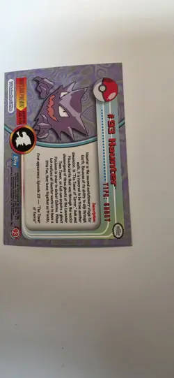 Pokemon Topps Foil Haunter #93 Blue Logo Holo Rare - Image 3