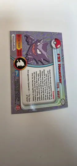 Pokemon Topps Foil Haunter #93 Blue Logo Holo Rare - Image 4