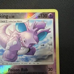 Pokemon Nidoking 34/132 Secret Wonders 130 HP Rare Reverse Holo English - Image 4