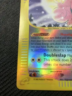 2002 Pokemon Expedition Clefable Reverse Holo 07/165 Rare E-reader - Image 3