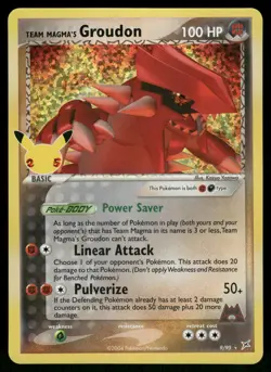 Team Magma's Groudon Holo 9/95 Celebrations: Classic Collection Pokemon - Image 1