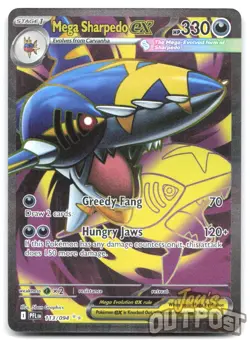 Mega Sharpedo ex 113/094 Ultra Rare Phantasmal Flames Pokemon NM - Image 1
