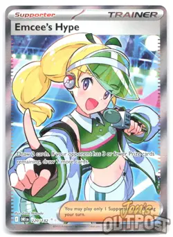 Emcee's Hype 220/182 Ultra Rare Destined Rivals Pokemon NM - Image 1