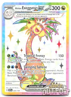 Alolan Exeggutor ex 225/191 Ultra Rare Surging Sparks Pokemon NM - Image 1