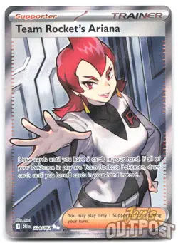 Team Rocket's Ariana 224/182 Ultra Rare Destined Rivals Pokemon NM - Image 1