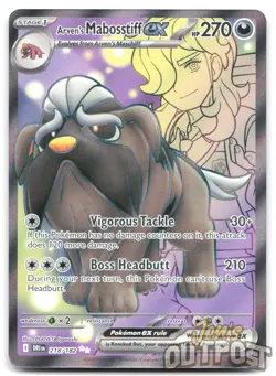 Arven's Mabosstiff ex 218/182 Ultra Rare Destined Rivals Pokemon NM - Image 1