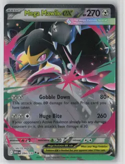 Mega Mawile ex 094/132 Double Rare Mega Evolution Holo Near Mint - Image 1