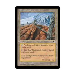 WOTC MtG Tempest Wasteland (U) NM - Image 1