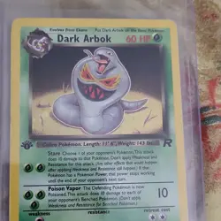 Wizards of the Coast Pokemon Dark Arbok 1st Ed Holo Rare Team Rocket 2/82 HP 60 - Image 1