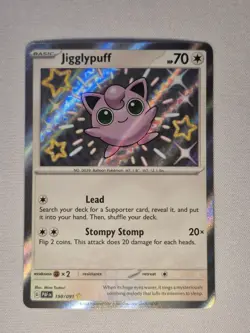 Jigglypuff 198/091 Paldean Fates Shiny Rare Holo Pokemon TCG - Image 1