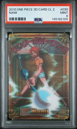 PSA 9 2010 ENSKY ONE PIECE 3D CARD COLLECTION 2 SUPER TECHNIQUE NAMI - Image 1