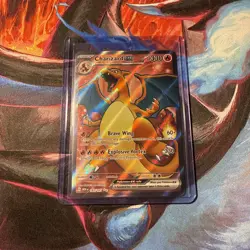 Pokemon TCG Charizard EX 183/165 Scarlet & Violet 151 Ultra Rare Card - Image 1