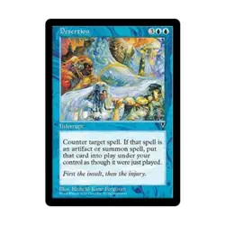 WOTC MtG Visions Desertion (R) EX - Image 1