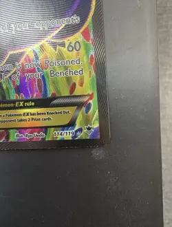 Gengar EX Full Art Holo Card 114/119 XY-Phantom Forces Damaged - Image 3
