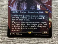 MTG Final Fantasy Sephiroth Fabled Soldier 0382 Borderless Foil- NM/M Pack Fresh - Image 2