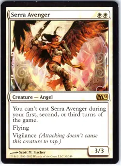 Serra Avenger 33 R Magic 2013 (M13) Magic the Gathering MTG LP - Image 1