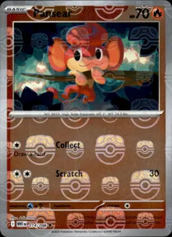 Pansear (Master Ball Pattern) 014/086 Holo - Pokemon SV: White Flare - NM - Image 1