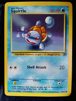 Pokemon TCG Squirtle 🐢 68/82 Team Rocket English Near Mint - Image 1