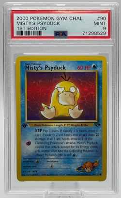 2000 POKEMON GYM CHALLENGE #90 MISTY'S PSYDUCK 1ST EDITION PSA 9 MINT - Image 1