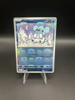 Pokemon TCG Cubchoo (Master Ball) 025/086 Sv: Black Bolt Holo NM/M - Image 1