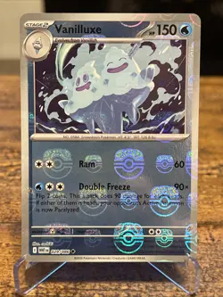 Vanilluxe 029/086 Sv11w: White Flare Masterball Reverse Holo English Pokemon - Image 1