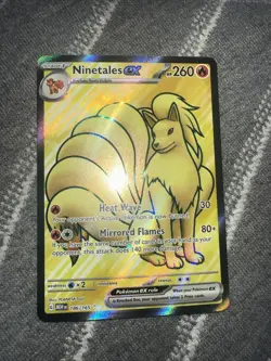 Ninetales EX 186/165 Ultra Rare Full Art Scarlet & Violet Pokemon 151 English - Image 1