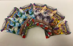 Pokemon TCG Paldea Evolved Sleeved Booster Packs, Lot of 7, Sealed New - Image 1