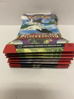 Pokemon TCG Paldea Evolved Sleeved Booster Packs, Lot of 7, Sealed New - Image 5