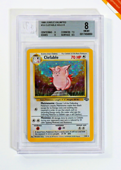 Pokemon BGS 8 Clefable #1A Holo Prerelease Jungle Unlimited 1999 English - Image 1