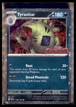 Pokemon Tyranitar 135/193 Paldea Evolved Stamped - Image 1