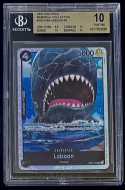 BGS 10 One Piece EB01-048 SR Laboon - English - Memorial Collection - Graded - Image 1