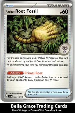 Antique Root Fossil #130/142 SV07: Stellar Crown Pokemon Common - Image 1