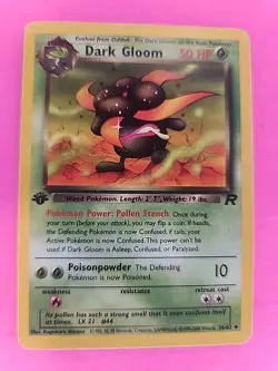 Dark Gloom 1st Edition Team Rocket Pokemon Card WOTC - Image 1