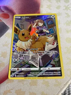 Eevee TG11/TG30 Brilliant Stars Trainer Gallery NM Rare Pokemon Card - Image 1