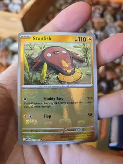 Stunfisk 035/086 Poke Ball Pattern Holo SV: White Flare Pokemon Card NM+ - Image 1