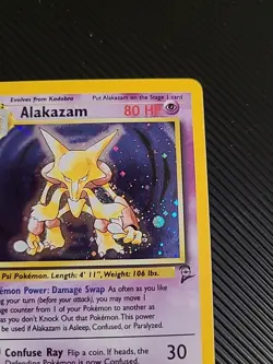 Alakazam 1/130 - Base Set 2 Pokemon Card WOTC Vintage Holo Rare NM - Image 4