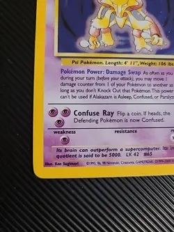 Alakazam 1/130 - Base Set 2 Pokemon Card WOTC Vintage Holo Rare NM - Image 5