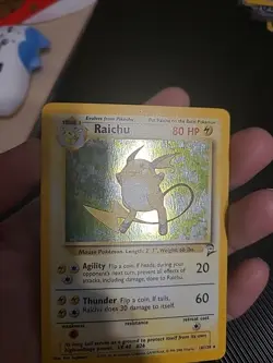 Raichu 16/130 Base Set 2 Holo Rare Pokemon TCG Vintage WOTC - LP+ - Image 3